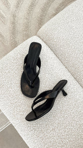 Niesha Heel - Black Shine