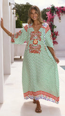 Bree Maxi Dress - Ziggy Print